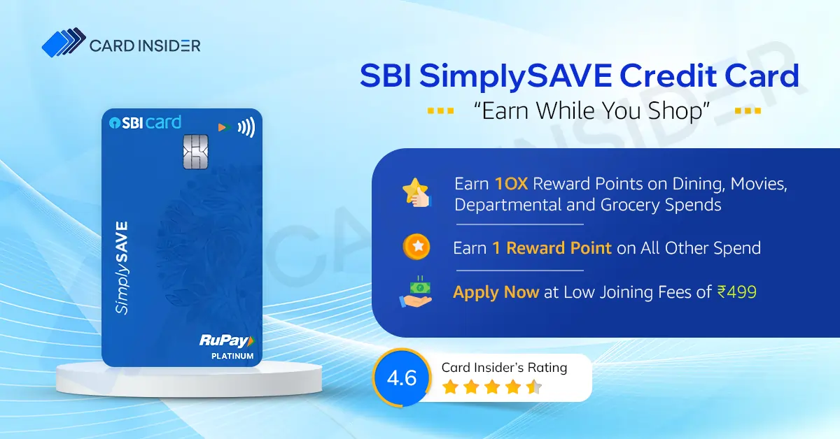 SBI SimplySAVE Credit Card features