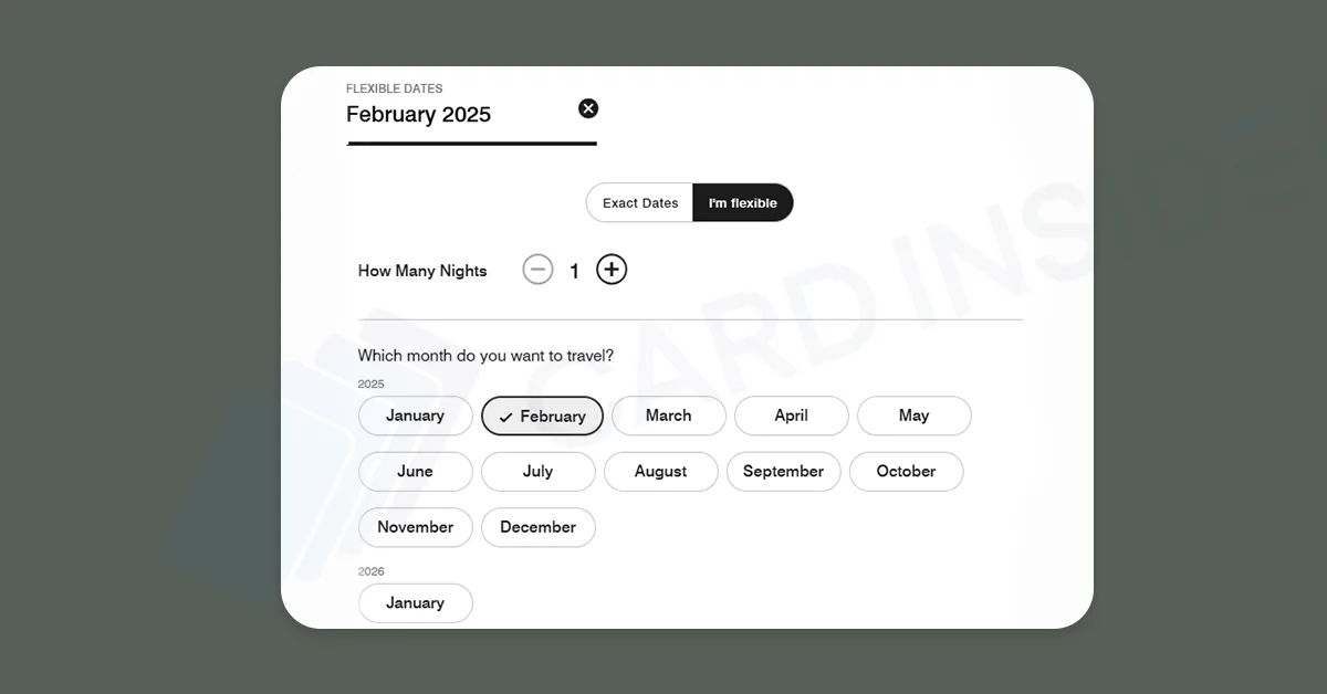 Choose Flexible Date