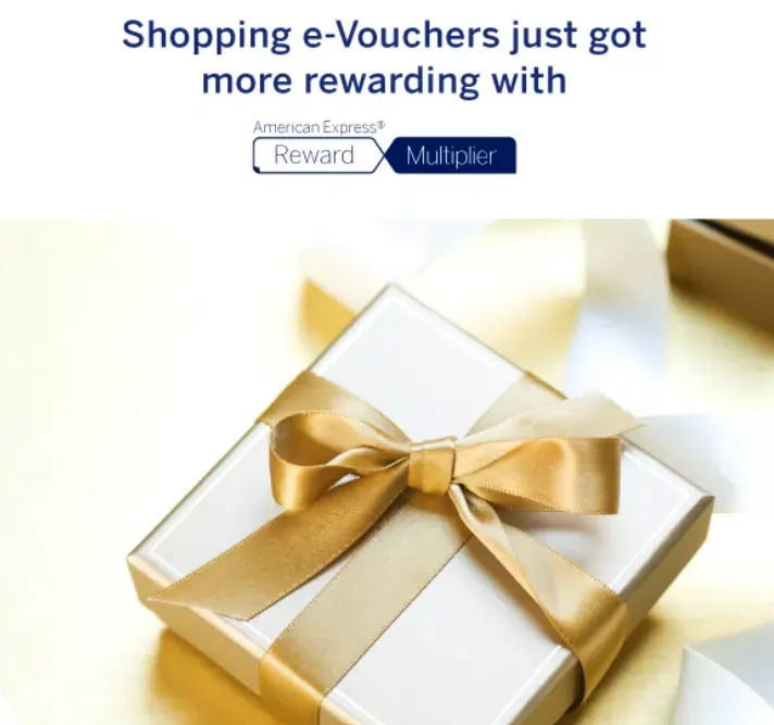 AmEx Offer: Get an Additional Voucher & Bonus Reward Points on Purchasing e-Vouchers AmEx Offer