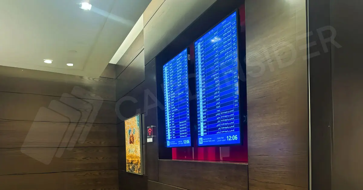 Marhaba Lounge, Terminal 1, Dubai Airport Review Marhaba Lounge Flight Display Information System