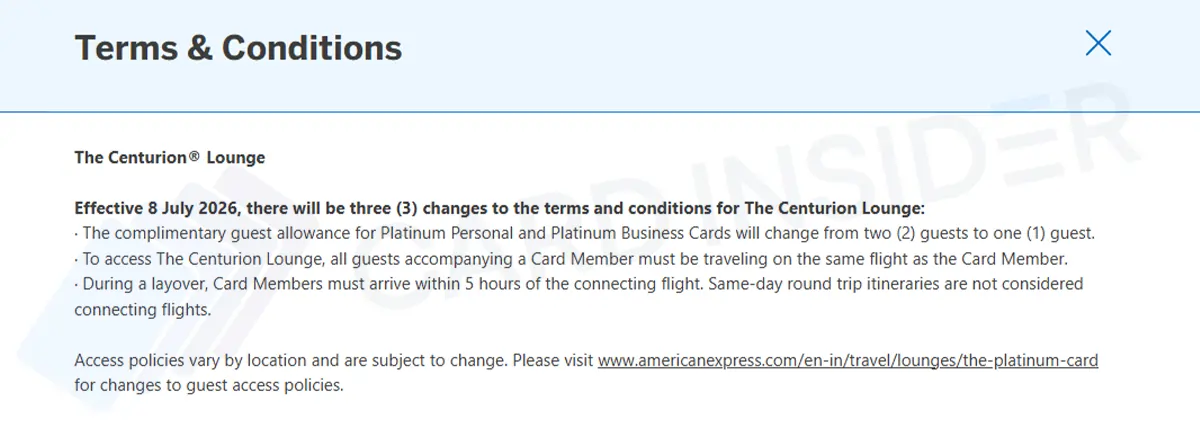 Is American Express Losing Its Edge in India? Mumbai Centurion Lounge Closes From July 1, 2026 Centurion Lounge Changes